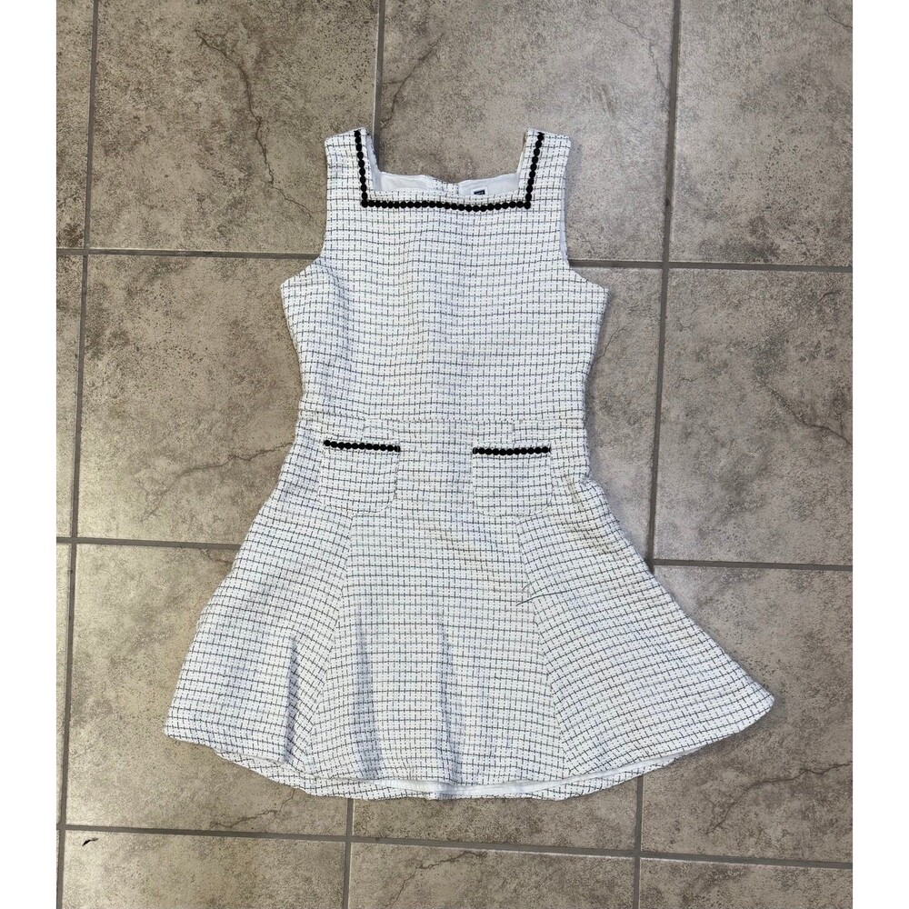 Janie and Jack Tweed Shift Dress Size 12 from the black and white belle line - Picture 5 of 8